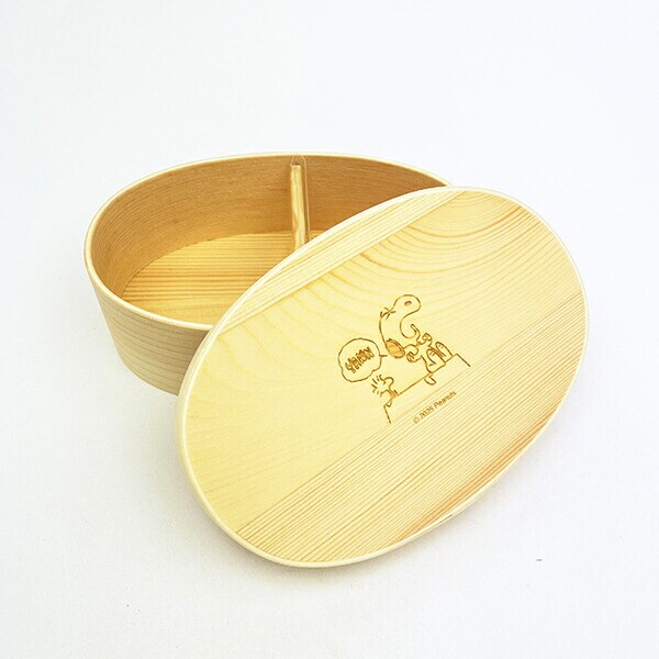 スヌーピー 木製曲げわっぱ ランチボックス (アクビ) SNOOPY