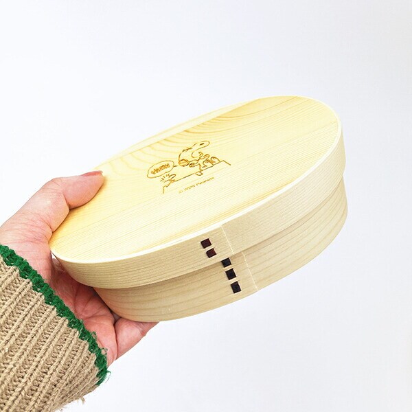 スヌーピー 木製曲げわっぱ ランチボックス (アクビ) SNOOPY