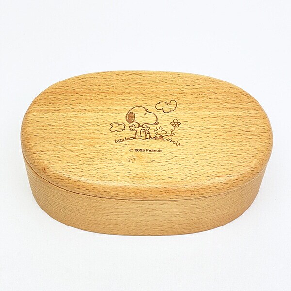 スヌーピー 木製くりぬき ランチボックス (オスワリ) SNOOPY