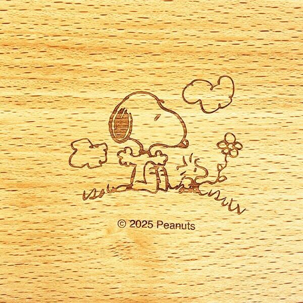 スヌーピー 木製くりぬき ランチボックス (オスワリ) SNOOPY