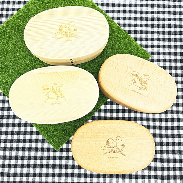 スヌーピー 木製くりぬき ランチボックス (オスワリ) SNOOPY