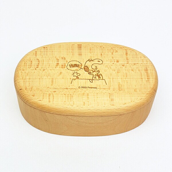 スヌーピー 木製くりぬき ランチボックス (アクビ) SNOOPY