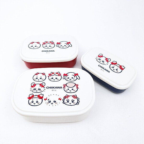 ちいかわ シール容器(3個セット) リボン ランチ 日本製