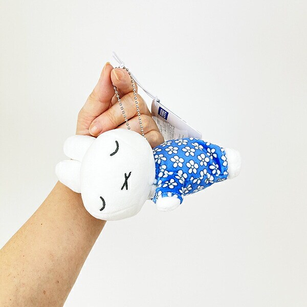 ミッフィー miffy ブルーナ フラワードレス すやすやフレンド マスコットキーホルダー