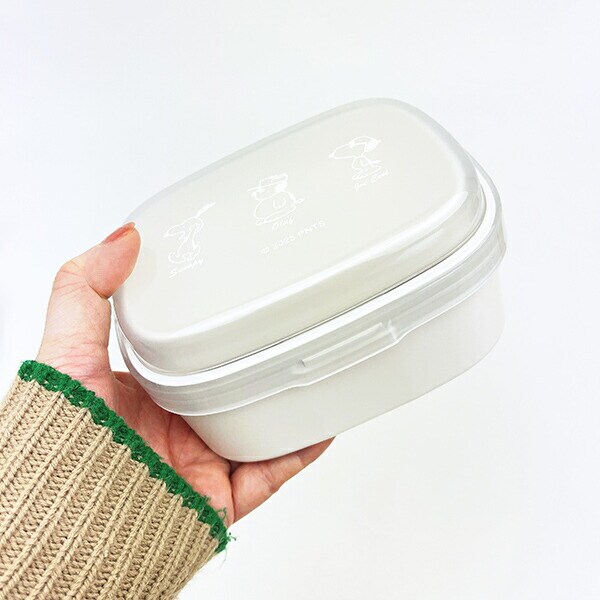 スヌーピー ワンタッチ2段ランチボックス (サイドウェイピーナッツ) 日本製 SNOOPY