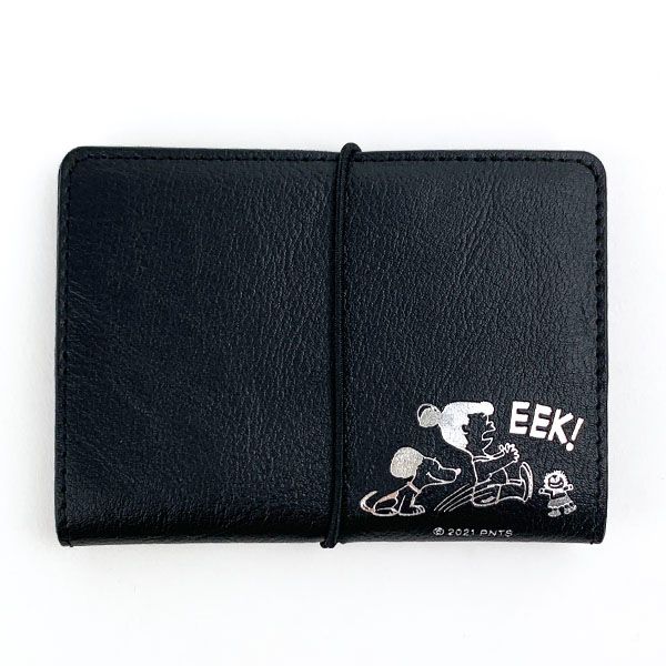 スヌーピー PEANUTS カードファイル　EEK！　スヌーピー カードケース ブラック 　 　