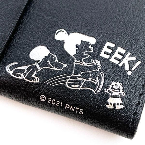 スヌーピー PEANUTS カードファイル　EEK！　スヌーピー カードケース ブラック 　 　