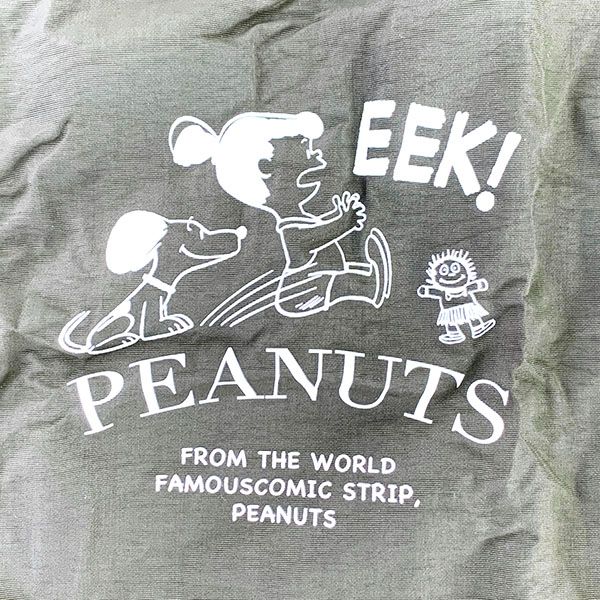 スヌーピー Peanuts エコバッグ トートバッグ カーキ KH