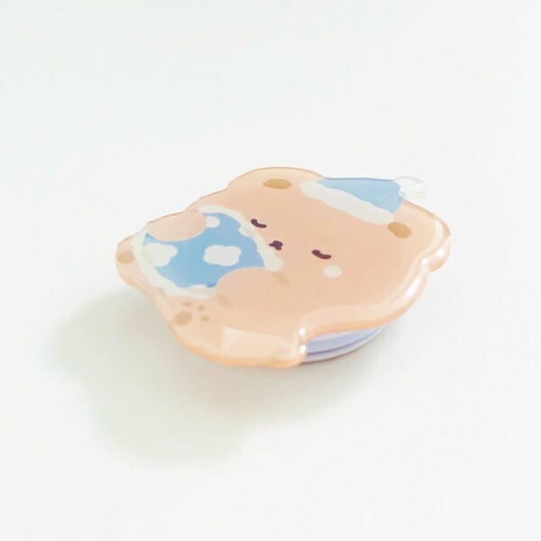 スタジオハヌル パム スマホグリップ ブラウン ブルー StudioHaneul おやすみ TOKTOK