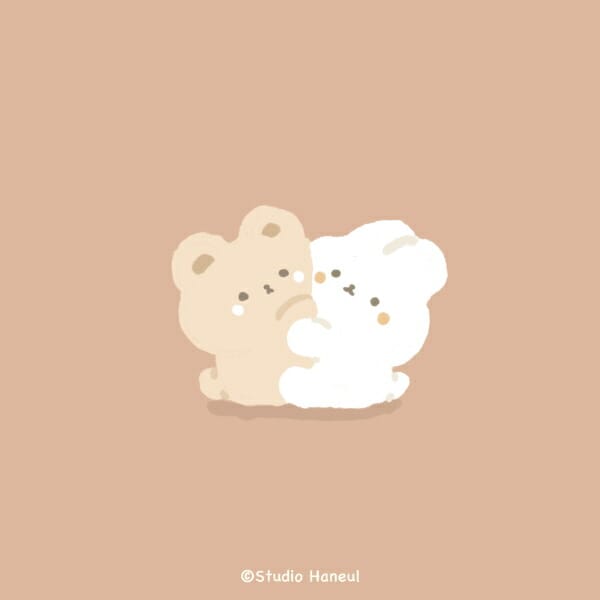 スタジオハヌル パム スマホグリップ ブラウン ブルー StudioHaneul おやすみ TOKTOK