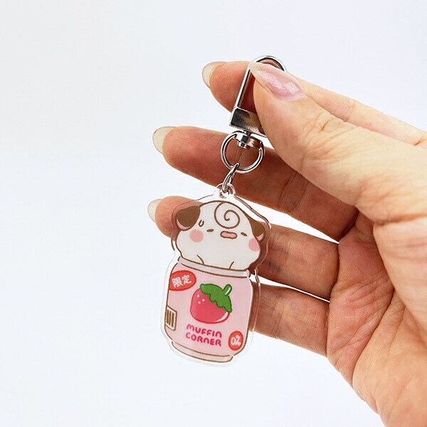 MUFFIN CORAER マフィンコーナー アクリルキーホルダー 缶 COCOROLL コンビニシリーズ