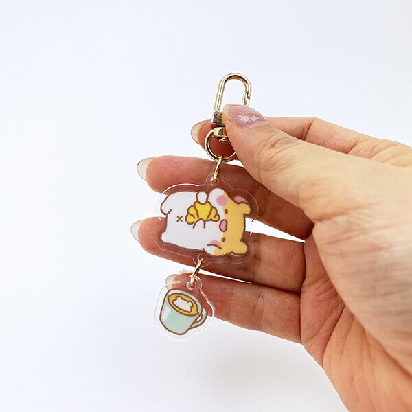 MUFFIN CORAER マフィンコーナー 2連アクリルキーホルダー クロワッサン MUFFINMARU