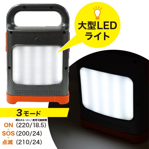 大型LEDライト3モード説明