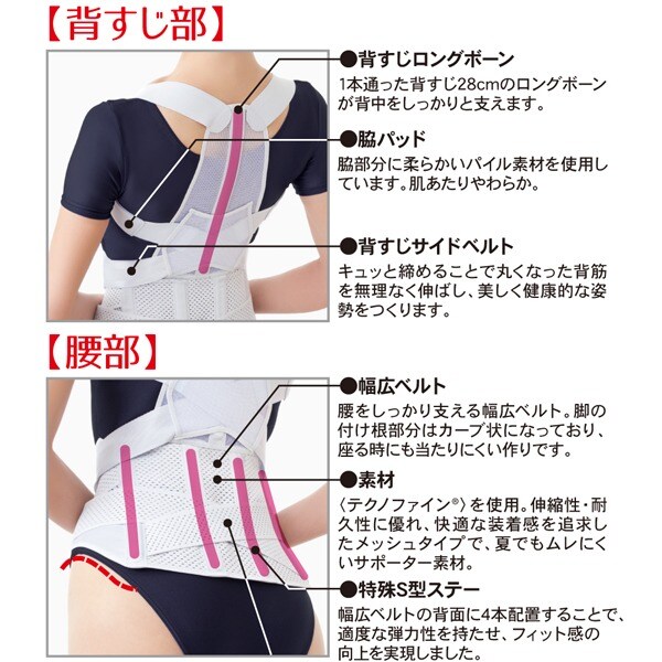 日本製 お医者さんの腰から正す姿勢ベルト