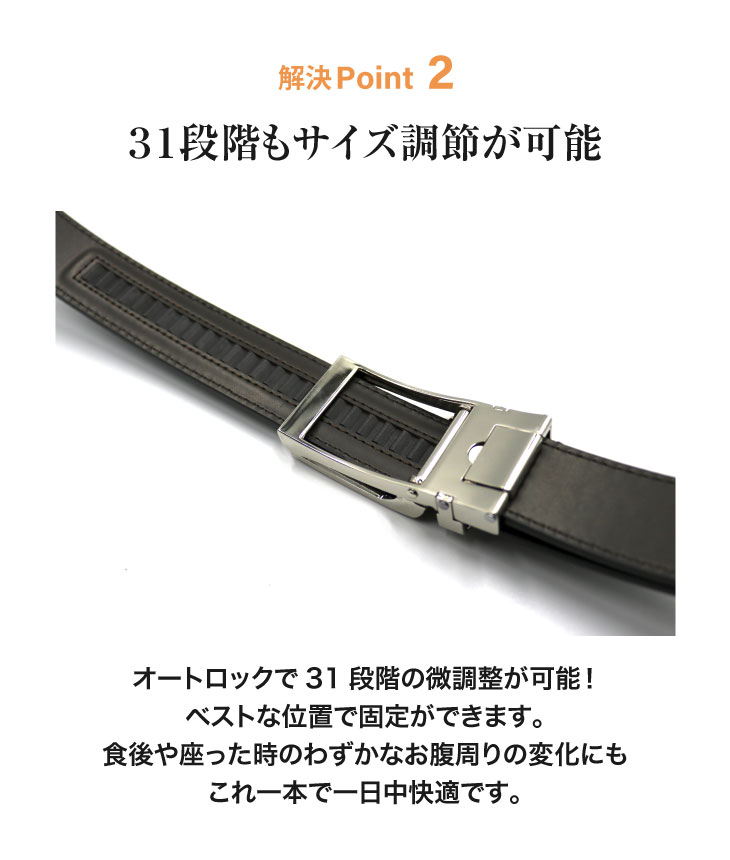 解決Point2-31段階もサイズ調節が可能