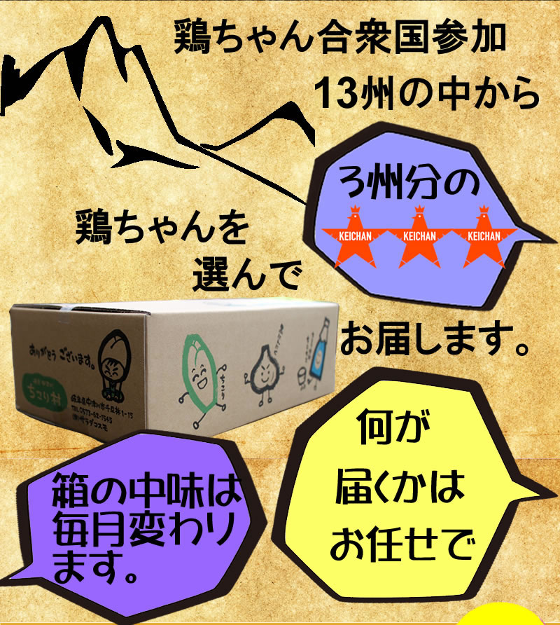 箱の中身は毎月変わります