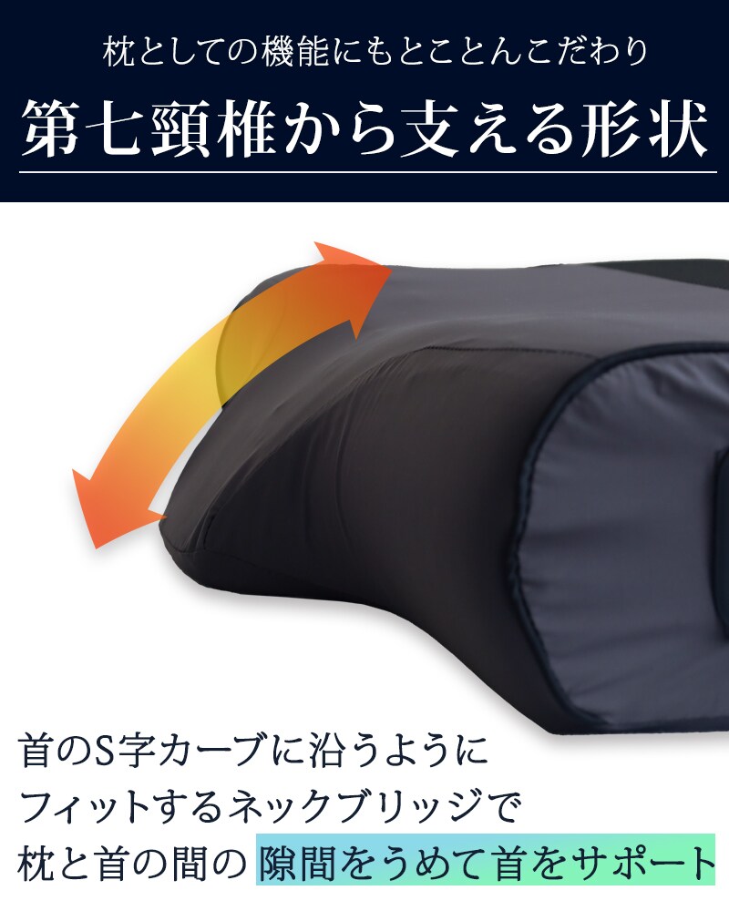 首のカーブにフィットするネックブリッジ