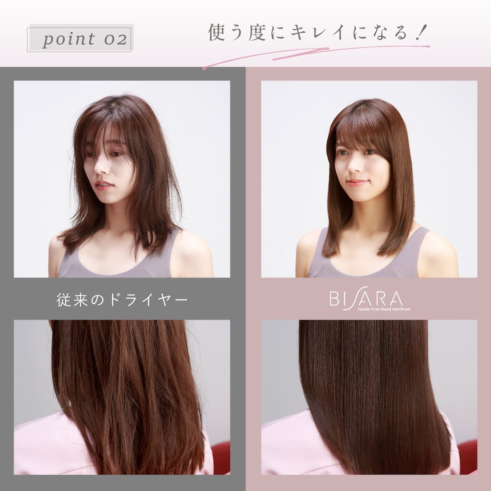 dショッピング |BISARA(ビサラ) ハンズフリースタンドヘアドライヤー