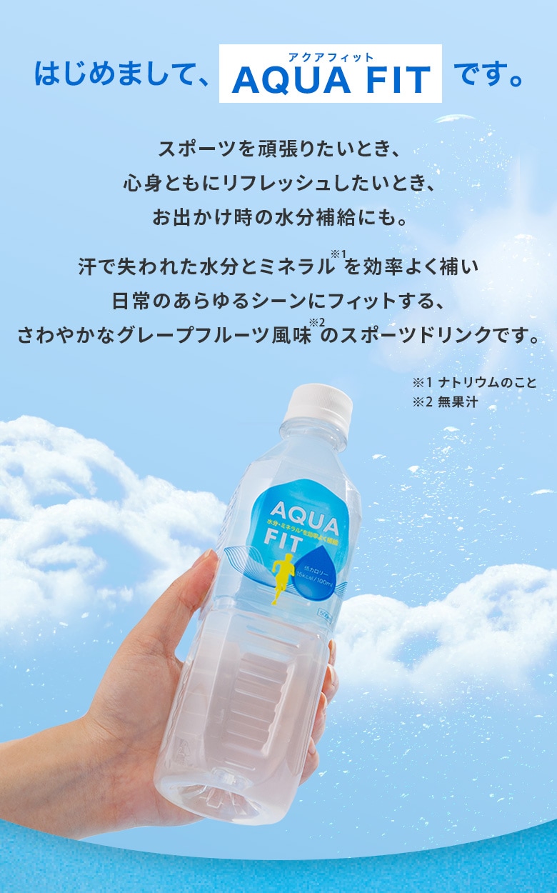 dショッピング |【新発売☆】AQUA FIT スポーツドリンク 500ml 24本 1