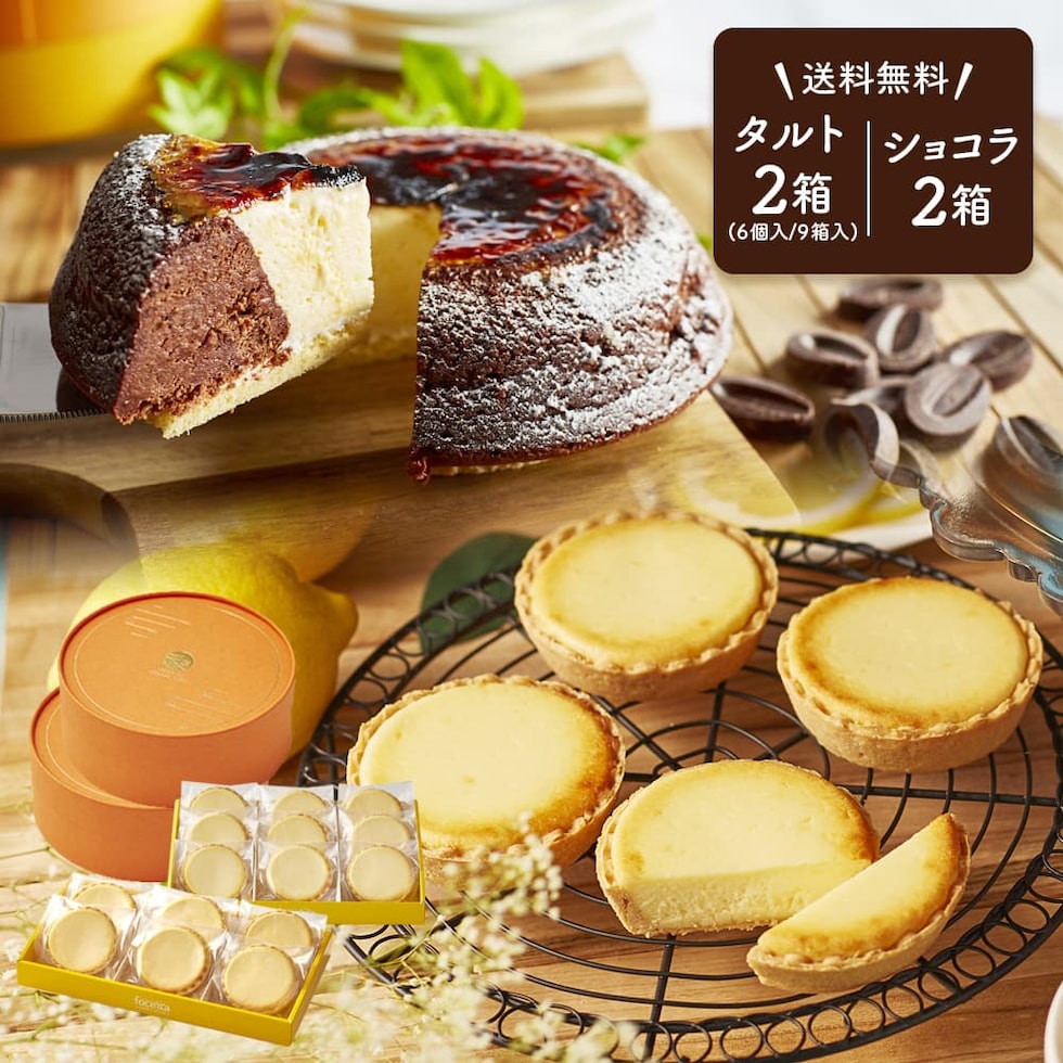 タルトフロマージュ6個入＋9個入と天空のチーズケーキショコラ２箱のセット
