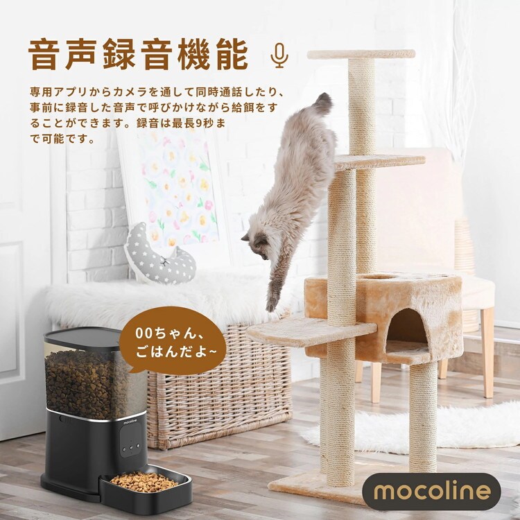 dショッピング |mocoline 自動給餌器 ペット給餌器 猫 犬 自動餌やり機