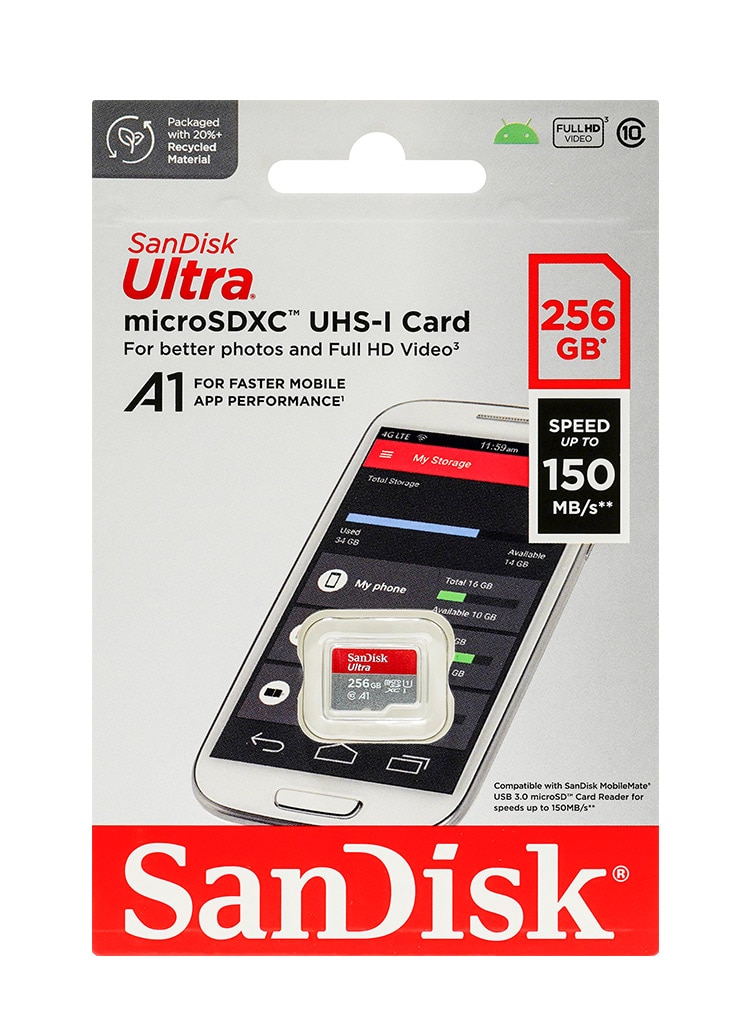 256GB 高耐久 microSDXCカード マイクロSD SanDisk Class10 UHS-1 U3 V30 R:100MB s W:40MB s SDアダプター付 海外リテール SDSQQNR-256G-GN6IA ◆メ