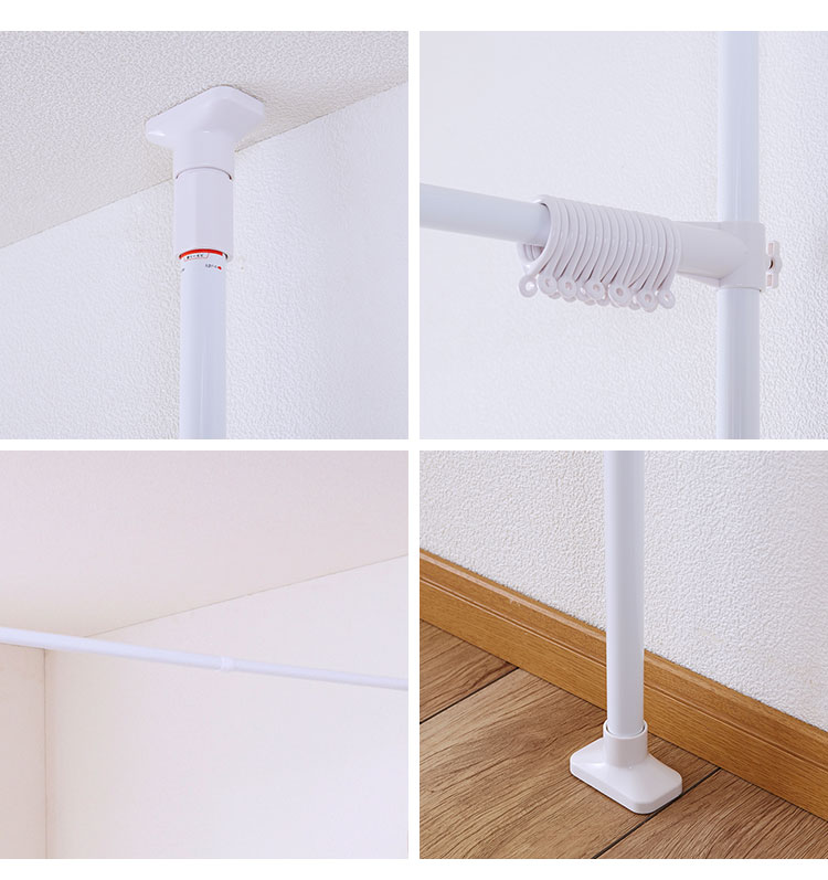 dショッピング |つっぱりカーテンポール 工具不要 簡単取り付け