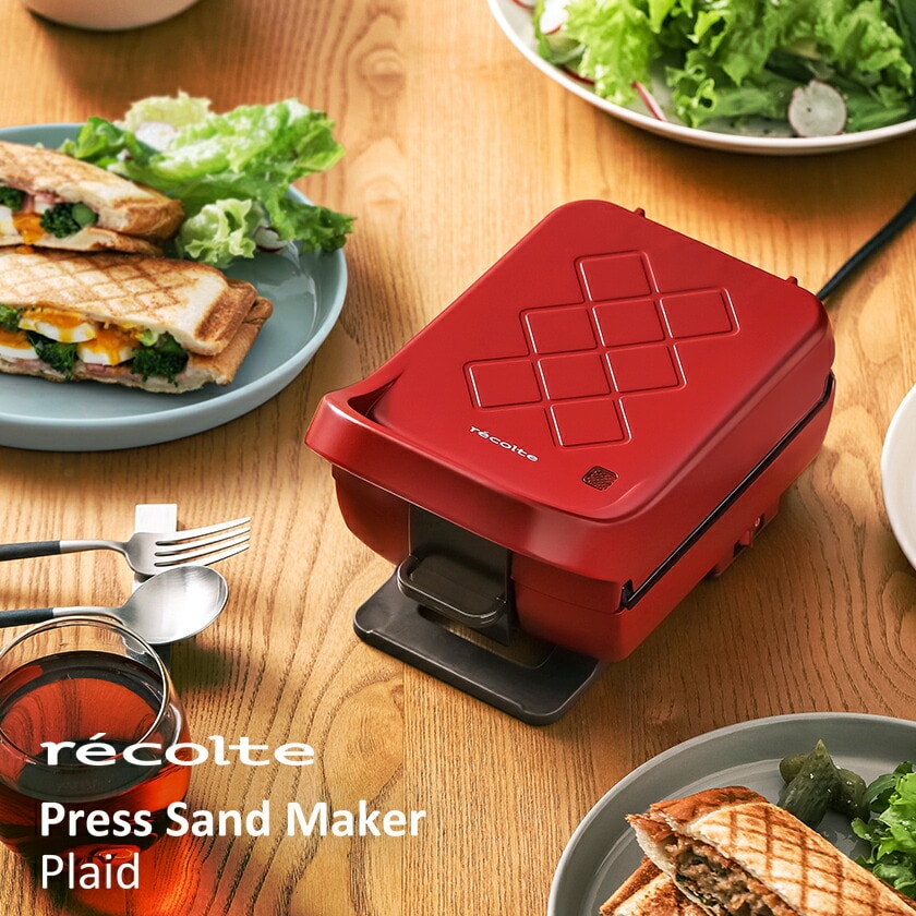 recolte Press Sand Maker Plaid / レコルト プレスサンドメーカー プラッド RPS-2