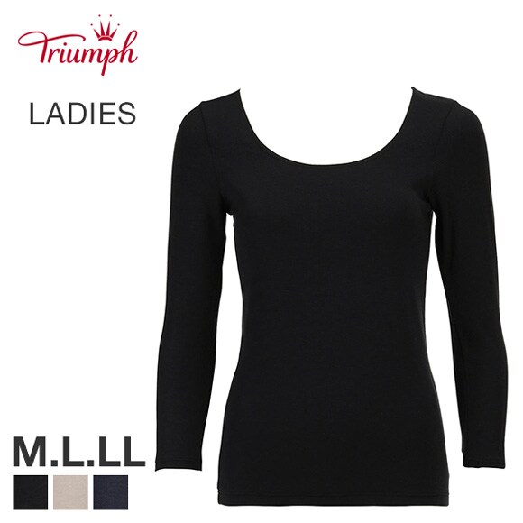 トリンプ Triumph 程よくあたたかい 5090 8分袖 シャツ インナー 微起毛 吸湿発熱 静電気 あったか 長袖