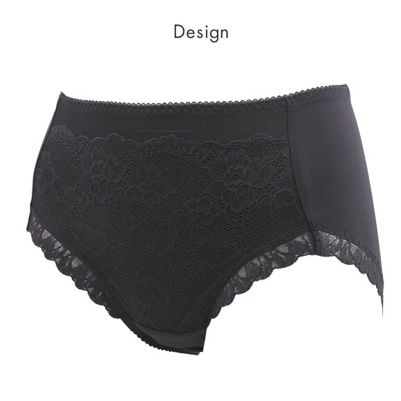 トリンプ TR632 天使のブラ スリムライン レーシィ ショーツ 深め ハイウエスト はきこみ深めショーツ ML BK Triumph