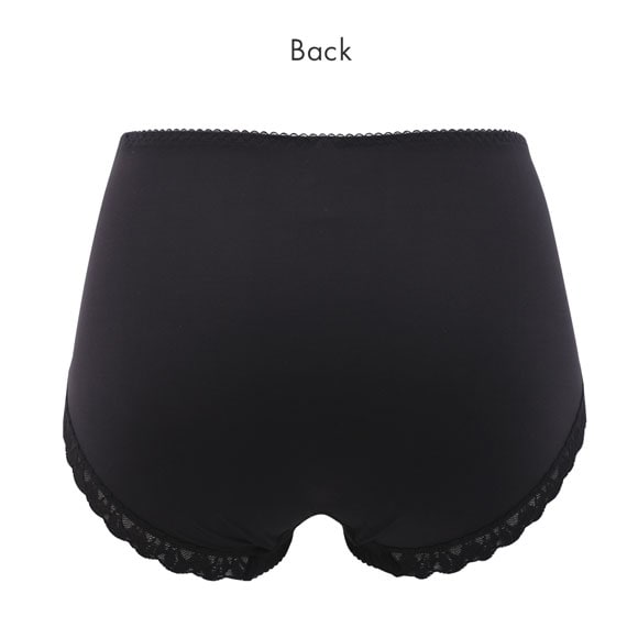 トリンプ TR632 天使のブラ スリムライン レーシィ ショーツ 深め ハイウエスト はきこみ深めショーツ ML BK Triumph
