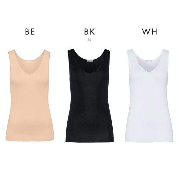 ハンロ コットン シームレス タンクトップ HANRO COTTON SEAMLESS Vネック インナー