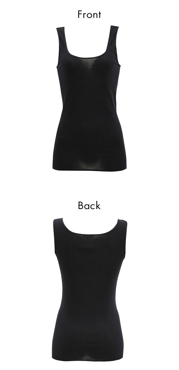 ハンロ コットン シームレス タンクトップ HANRO COTTON SEAMLESS Uネック インナー