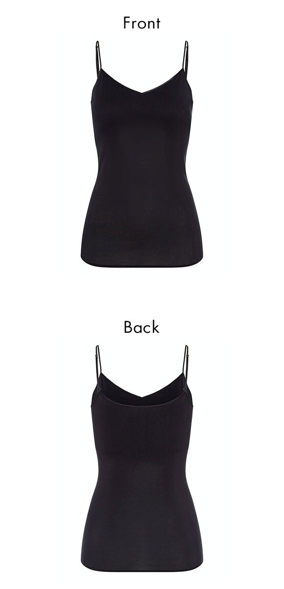 ハンロ コットン シームレス カップ付き キャミソール HANRO COTTON SEAMLESS Vネック インナー