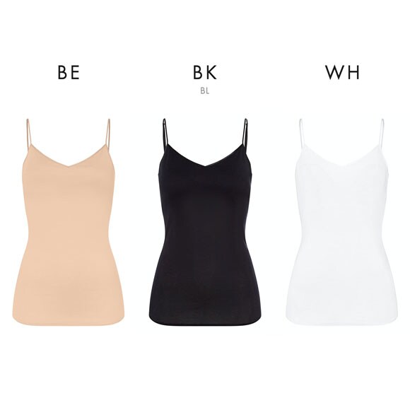 ハンロ コットン シームレス カップ付き キャミソール HANRO COTTON SEAMLESS Vネック インナー