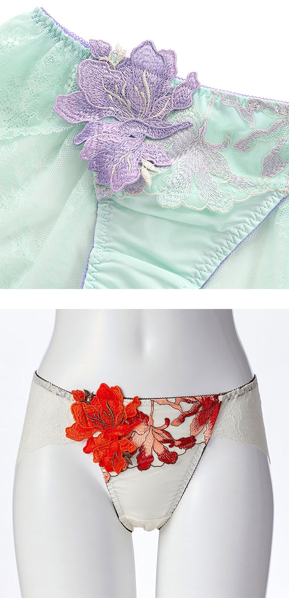 ドゥペルル ヴィクトリアシクラメン 総レースショーツ スタンダード バックレース ML ひびきにくい やわらか DuePerle