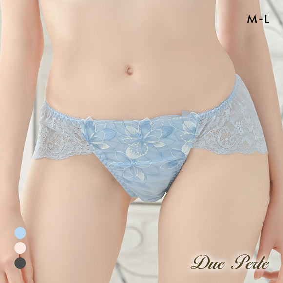 ドゥペルル フルールドゥ 総レースショーツ ML バックレース ひびきにくい