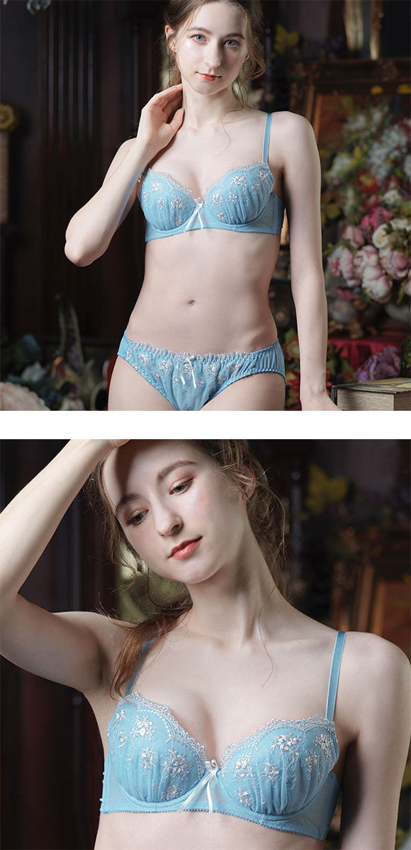 グラナティス クラシカルフラワー ブラセット BCDEF グラマー ブラジャー ショーツ セット 大きいサイズ パッド 盛り プチプラ