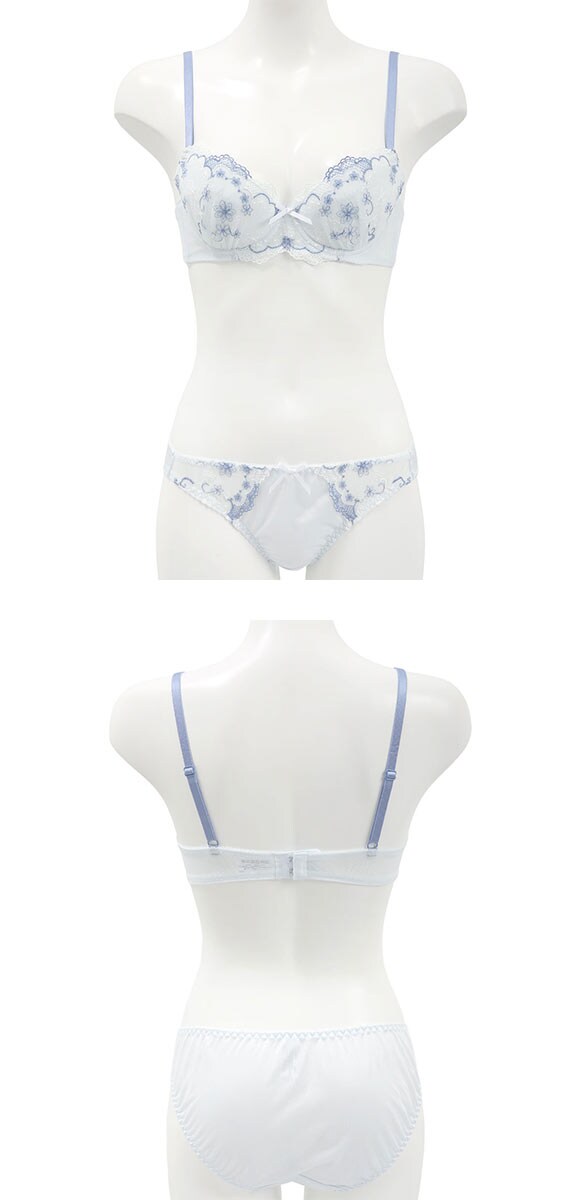 イーエスフェアリー チャーミングフローラ ブラセット BCDEF65-80 パッド付 盛胸 プチプラ 谷間 大きいサイズ セット ES Fairy