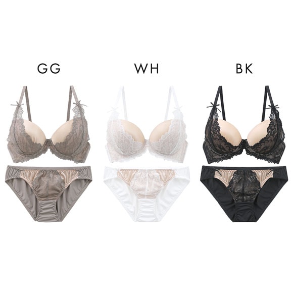 イーエスフェアリー ロマンティックレース ブラセット BCDEF65-80 大きいサイズ 盛り ブラジャー ショーツ セット ES Fairy
