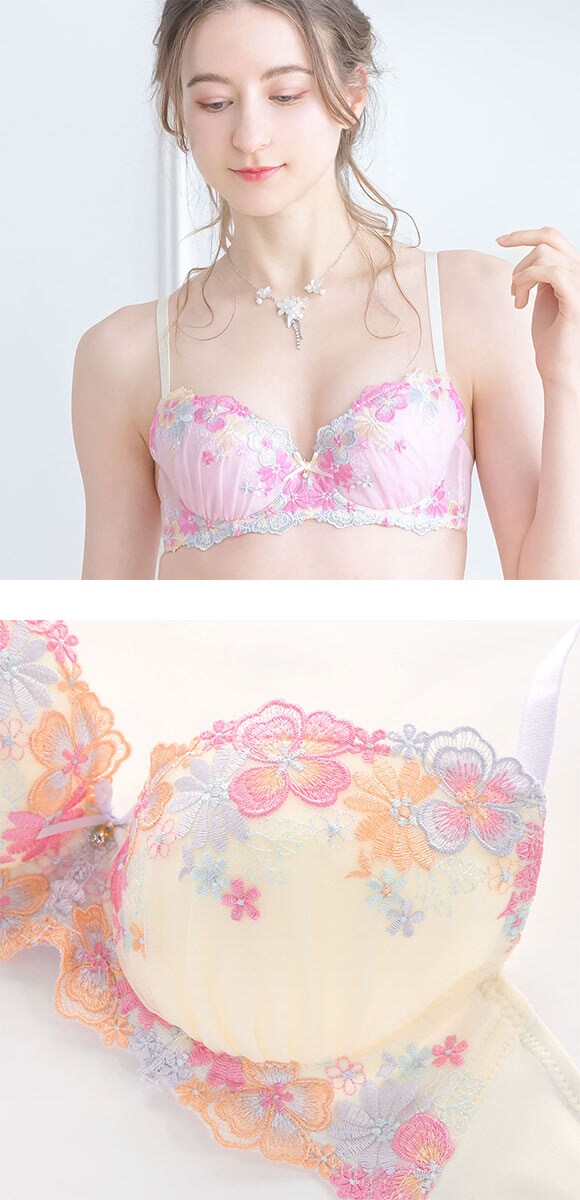 ドルチェフィオラ フルーティフラワー ブラセット BCDEF ソフトワイヤー やさしい ブラジャー ショーツ セット Dolce Fiora