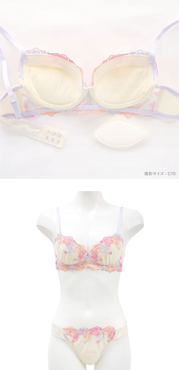 ドルチェフィオラ フルーティフラワー ブラセット BCDEF ソフトワイヤー やさしい ブラジャー ショーツ セット Dolce Fiora