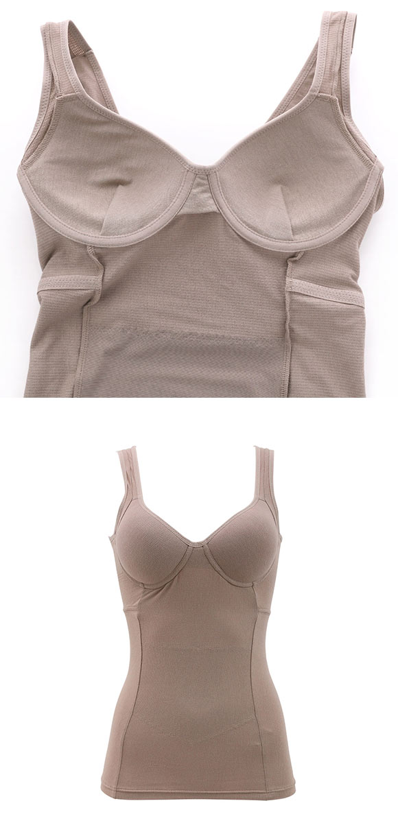 ブライトマッチ お腹押さえ 綿メッシュ 美姿勢ボディシェイパー M L LL ムレナイ 着やせ 背中クロス スタイルアップ