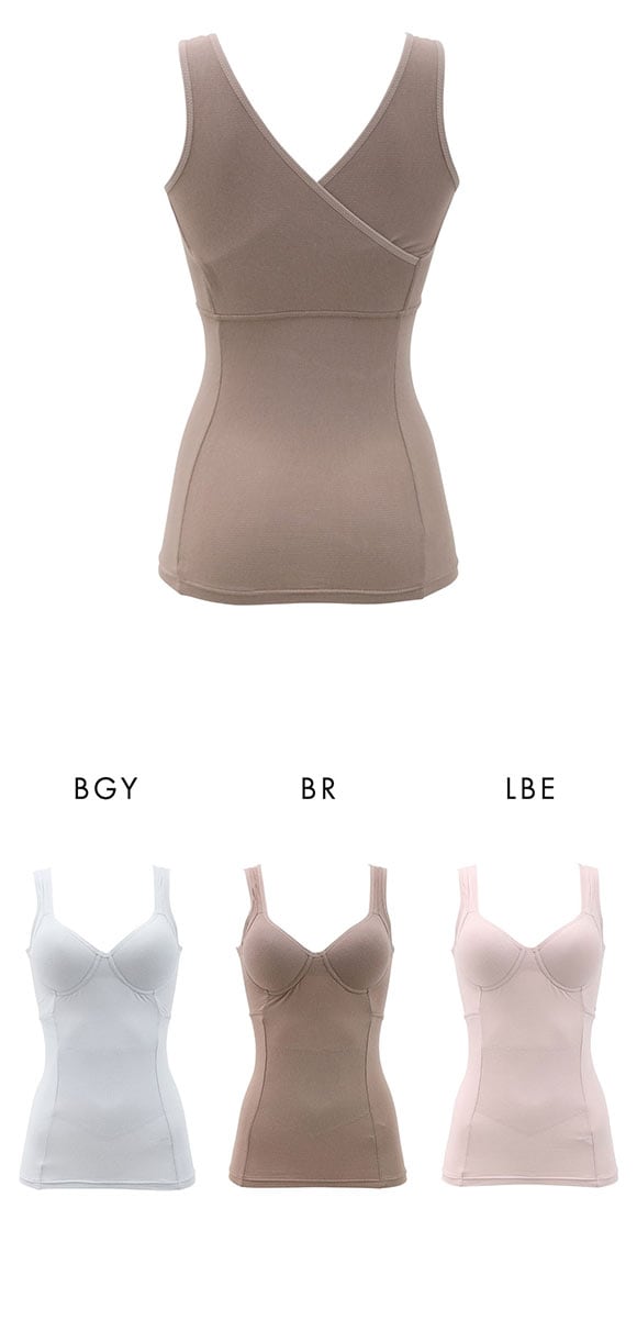 ブライトマッチ お腹押さえ 綿メッシュ 美姿勢ボディシェイパー M L LL ムレナイ 着やせ 背中クロス スタイルアップ