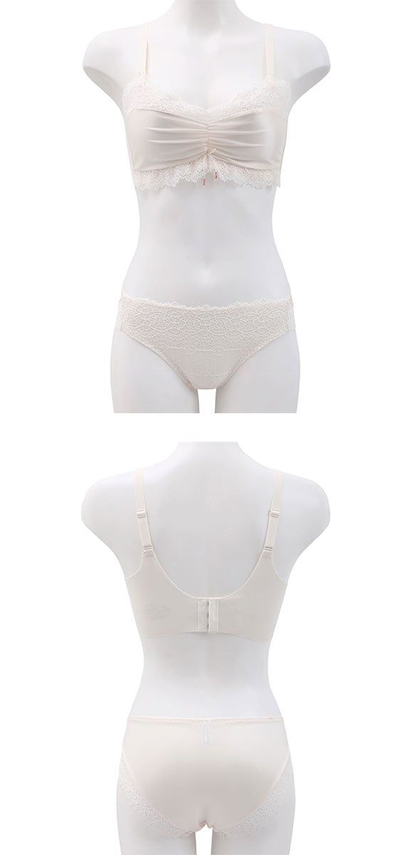 メルトココ 谷間キープ ふわとろカップ プランジノンワイヤーブラ ブラセット 脇スッキリ ブラジャー ショーツ セット