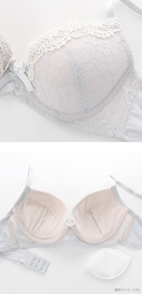 ソニアブラック ケミカルシアーレース ブラセット BCDE アンダー大きいサイズ グラマー 盛り胸 Wパッド 谷間 SONIA BLACK