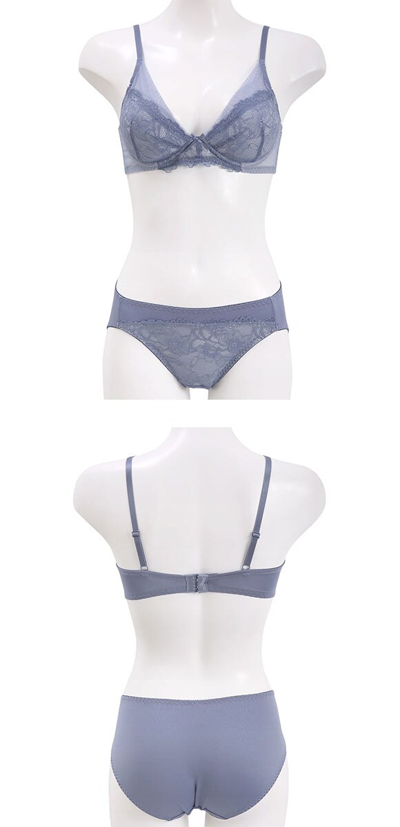 ソニアブラック シアーレイヤード ノンワイヤーブラセット M L LL 3L パッド入り 軽い 快適 ブラジャー ショーツ 大きいサイズ