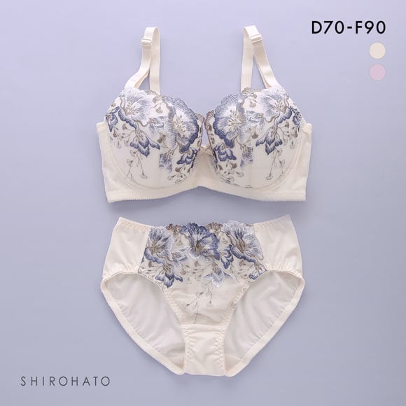 段差すっきり体験 ロイヤルピオニー グラマーブラセット DEF70-90 アンダー大きいサイズ ブラジャー ショーツ セット 脇肉 脇高 お得