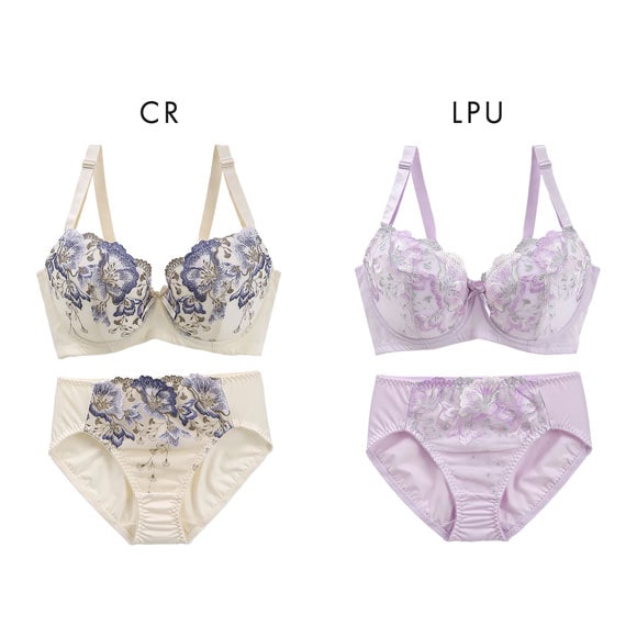 段差すっきり体験 ロイヤルピオニー グラマーブラセット DEF70-90 アンダー大きいサイズ ブラジャー ショーツ セット 脇肉 脇高 お得