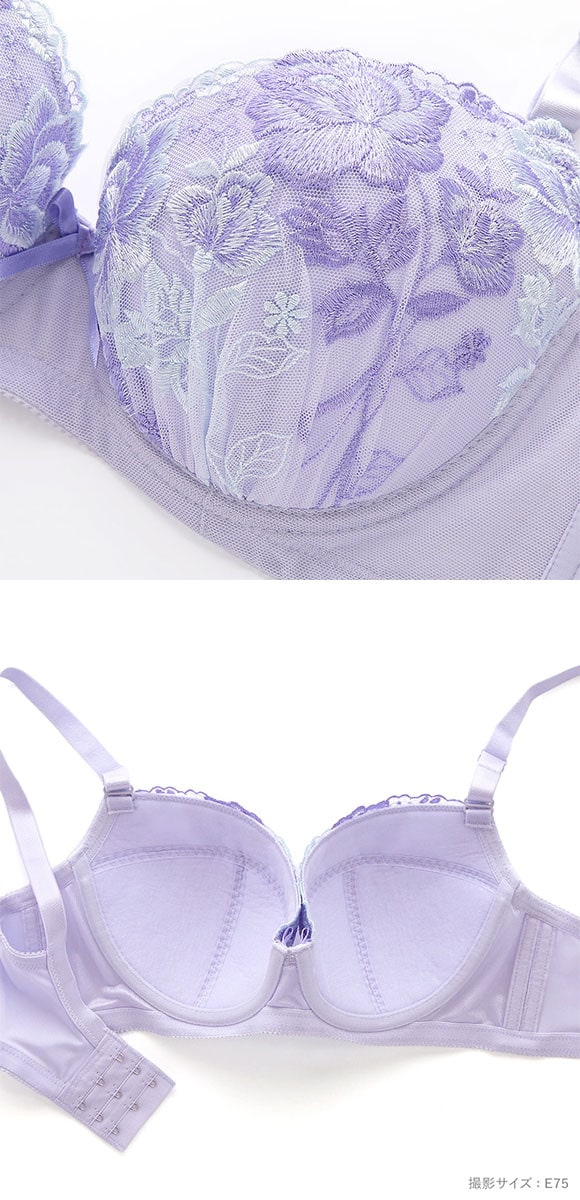 段差すっきり体験 ビューティローズ グラマーブラセット DEF70-90 アンダー大きいサイズ ブラジャー ショーツ セット 脇肉 脇高 お得